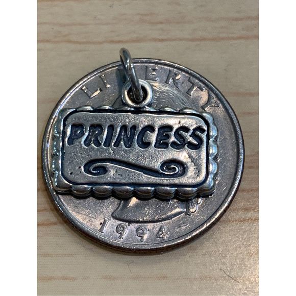 .925 Princess Sterling Silver Jewelry Charm #girl power #princess - Picture 2 of 3